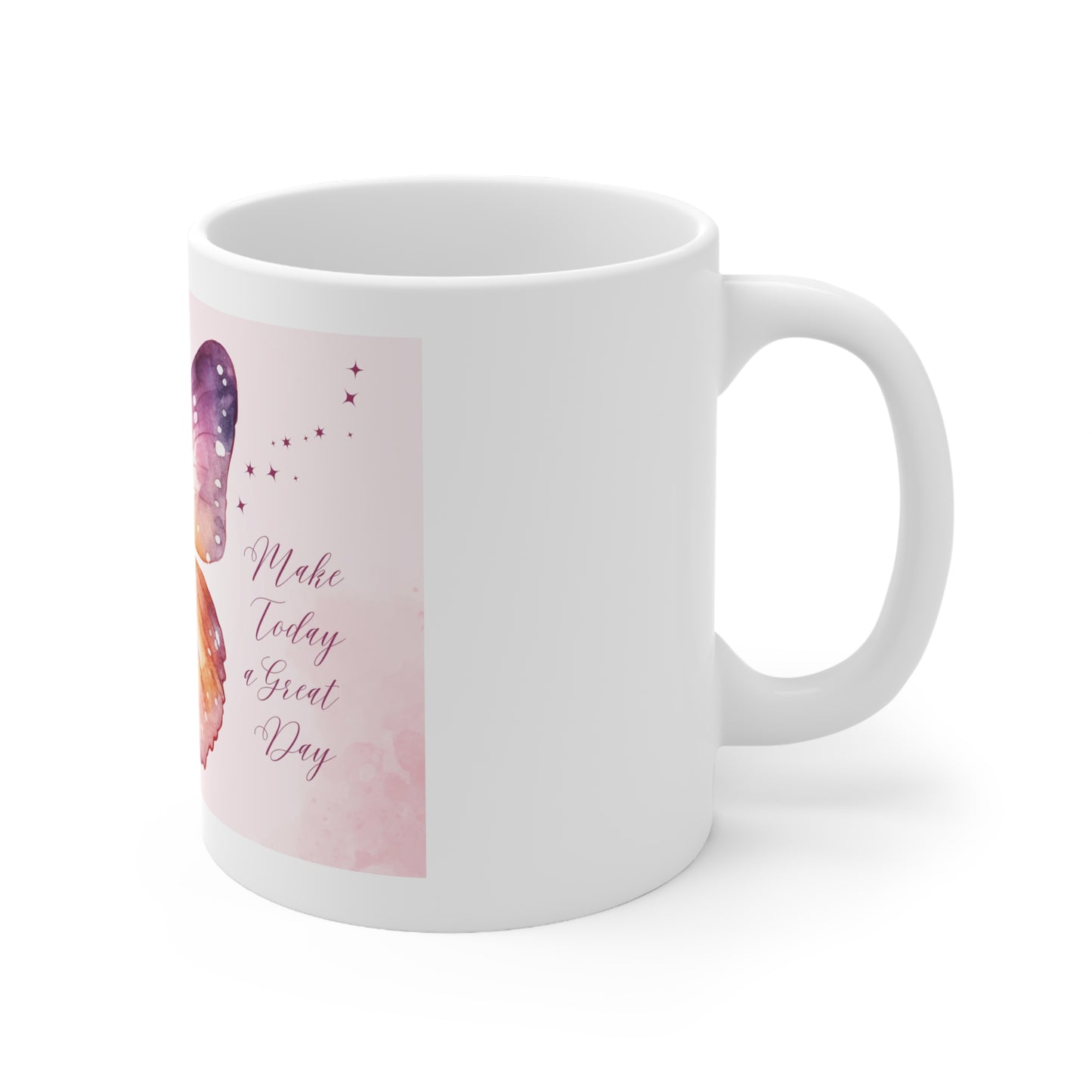 Butterfly Art Coffee Cups, Inspirational Mug, Gift for Her, Butterfly Lover, Nature Decor, 11oz 15oz