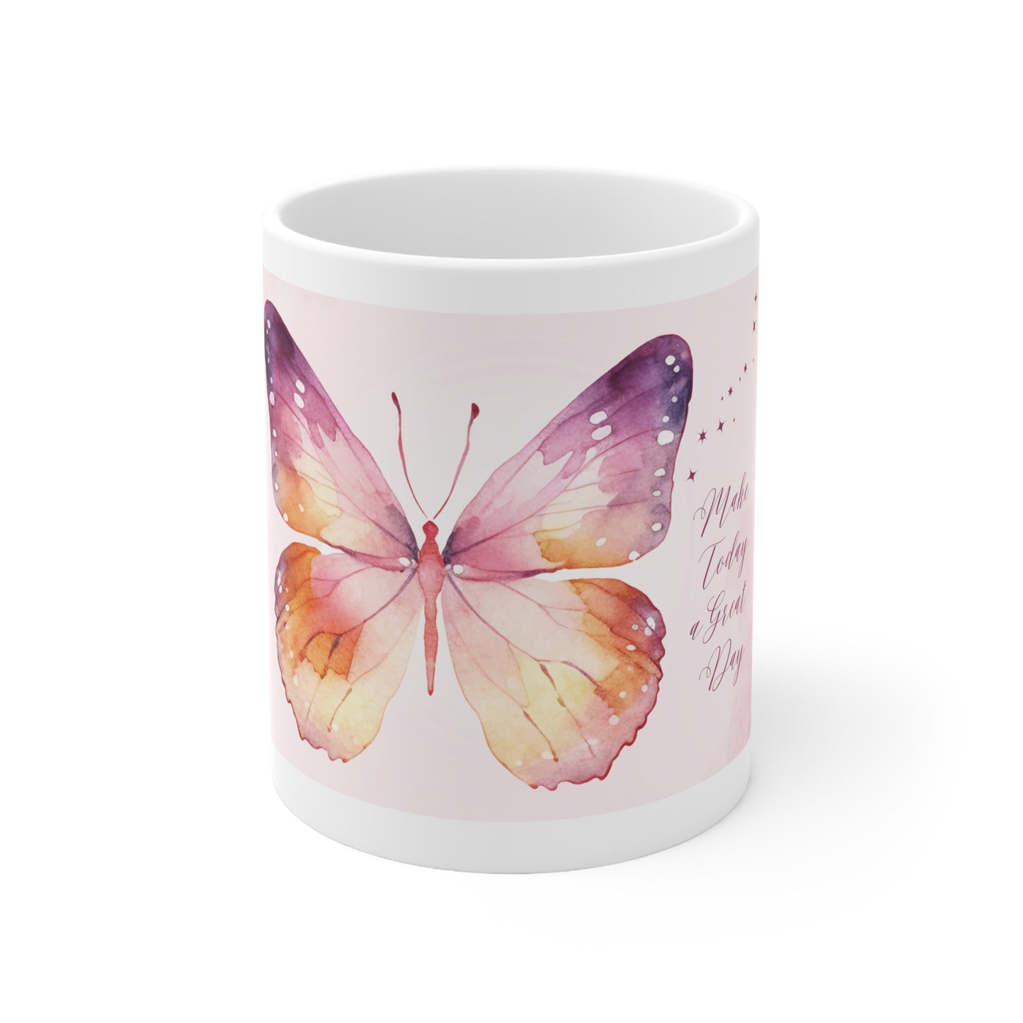 Butterfly Art Coffee Cups, Inspirational Mug, Gift for Her, Butterfly Lover, Nature Decor, 11oz 15oz