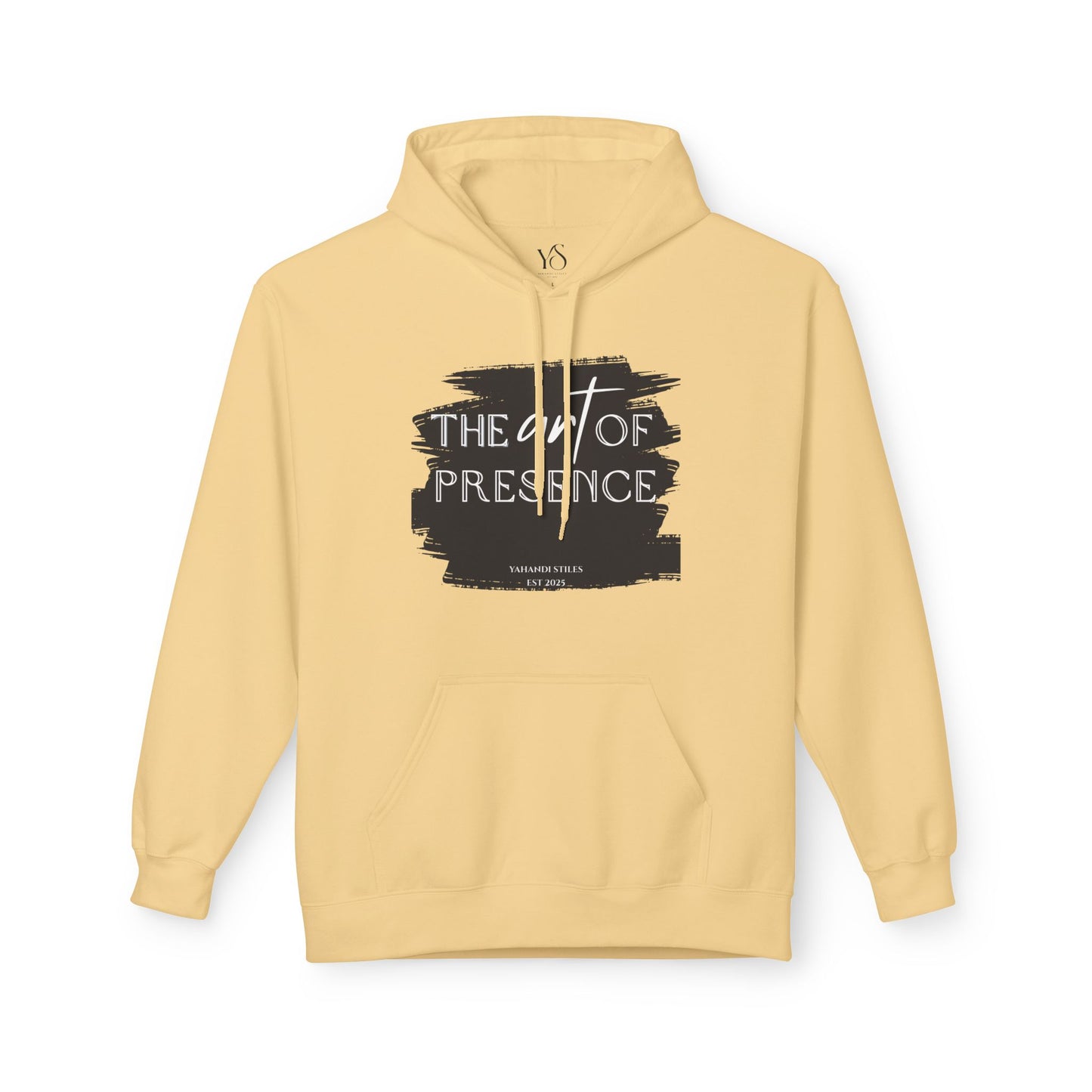 The Art of Presence Hoodie — Minimal Brushstroke Graphic Pullover