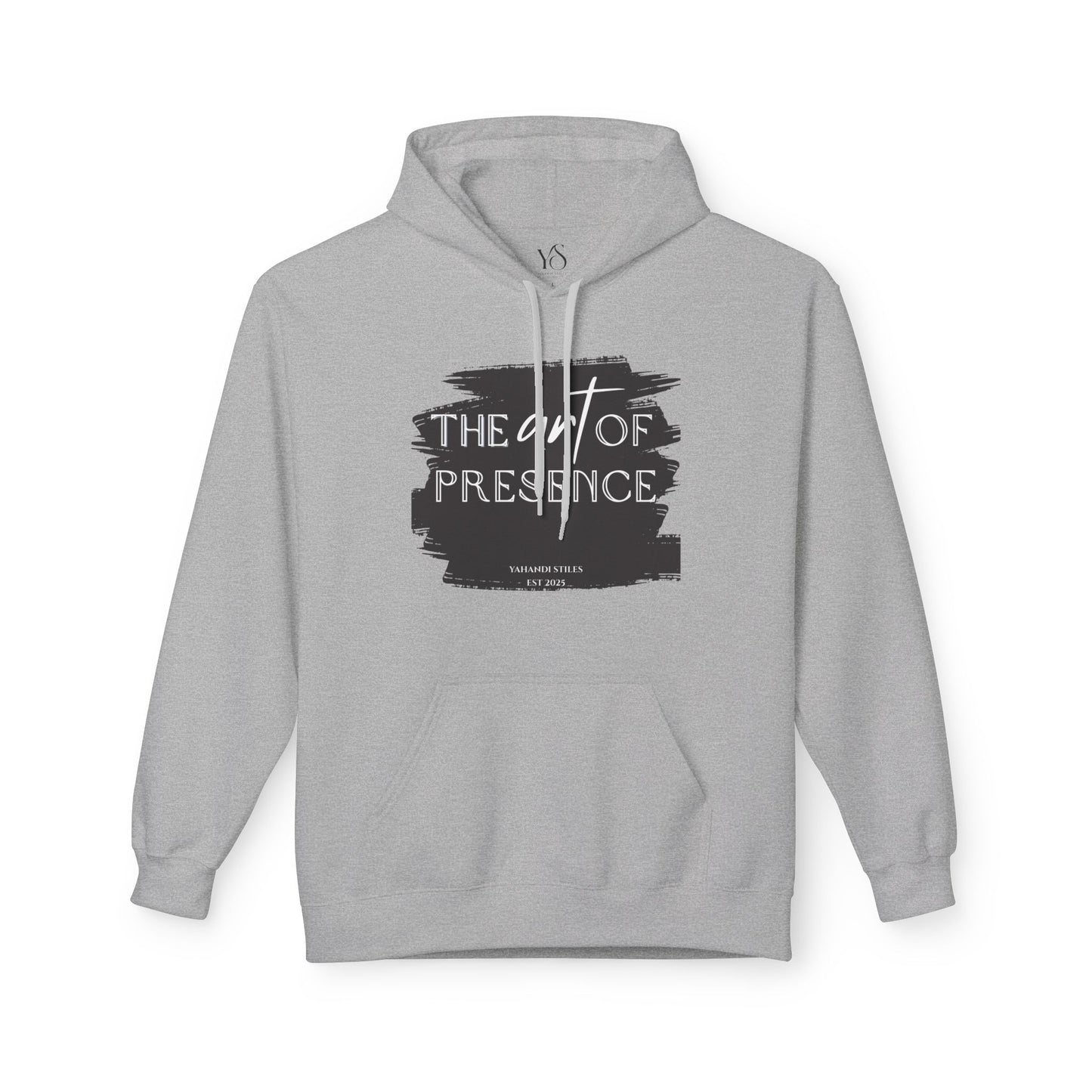The Art of Presence Hoodie — Minimal Brushstroke Graphic Pullover
