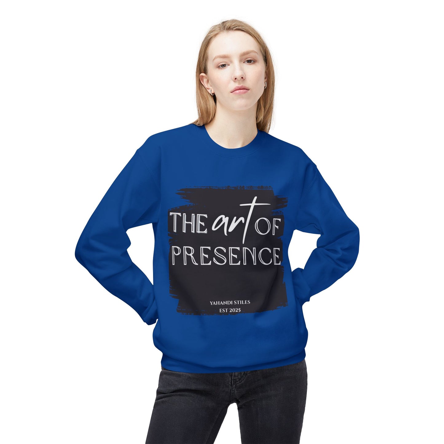 Crewneck Sweatshirt - "The Art of Presence" Inspirational Graphic