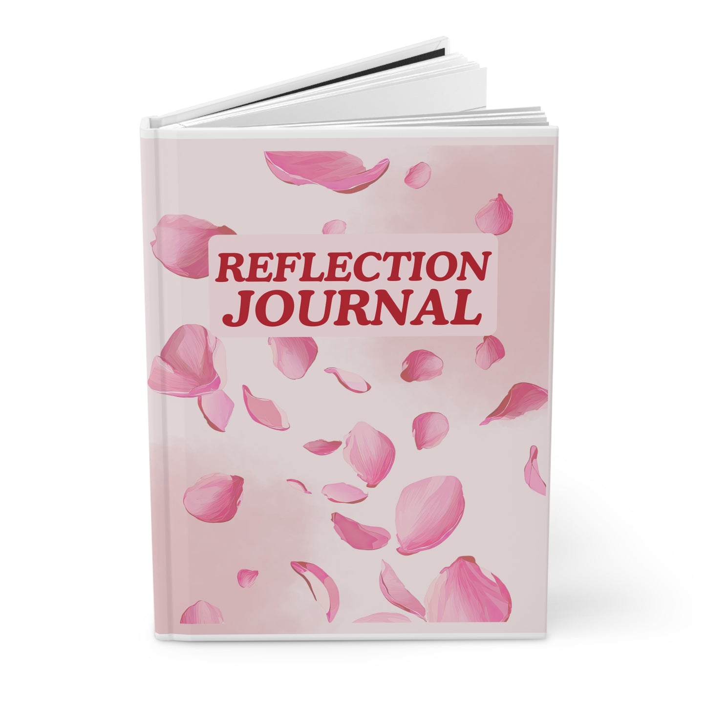 Reflection Journal — Pink Petal Hardcover Journal for Daily Gratitude & Self-Discovery