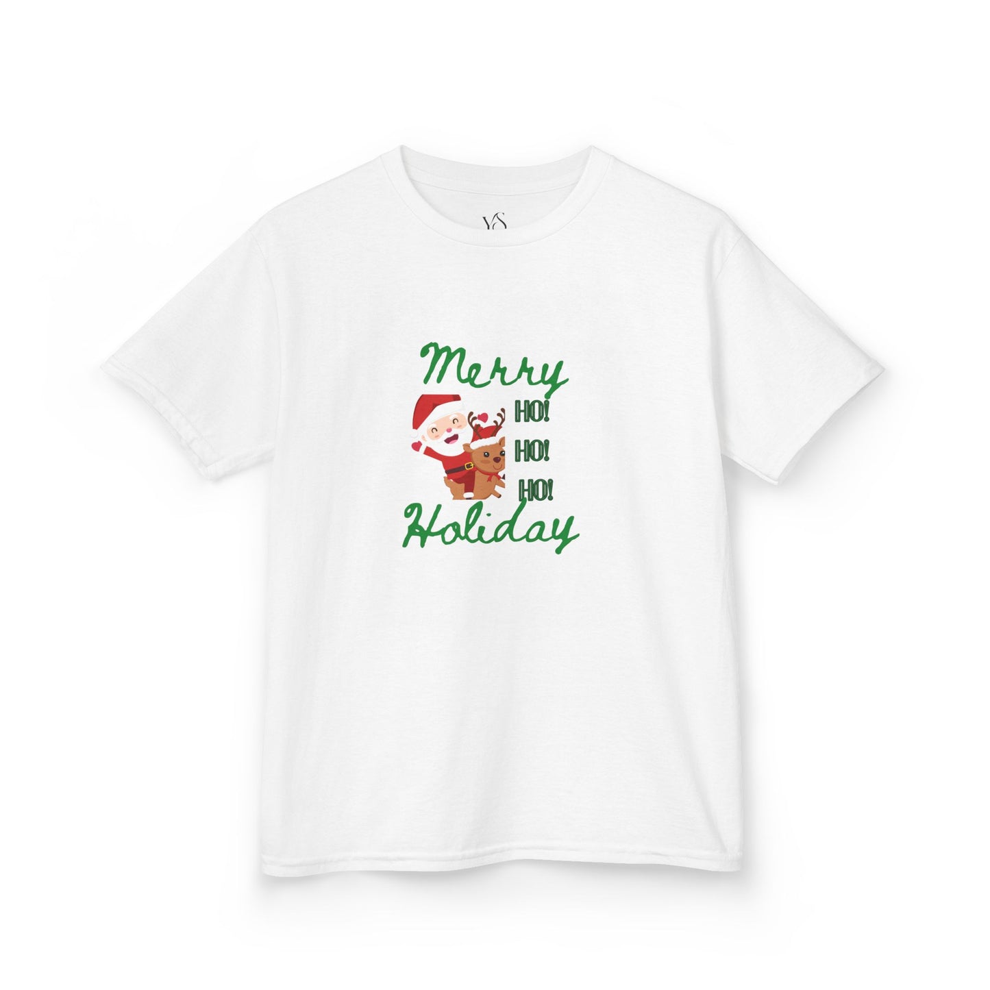 Kids Tee — 'Merry Holiday' Santa "Ho! Ho! Ho!" Christmas Shirt