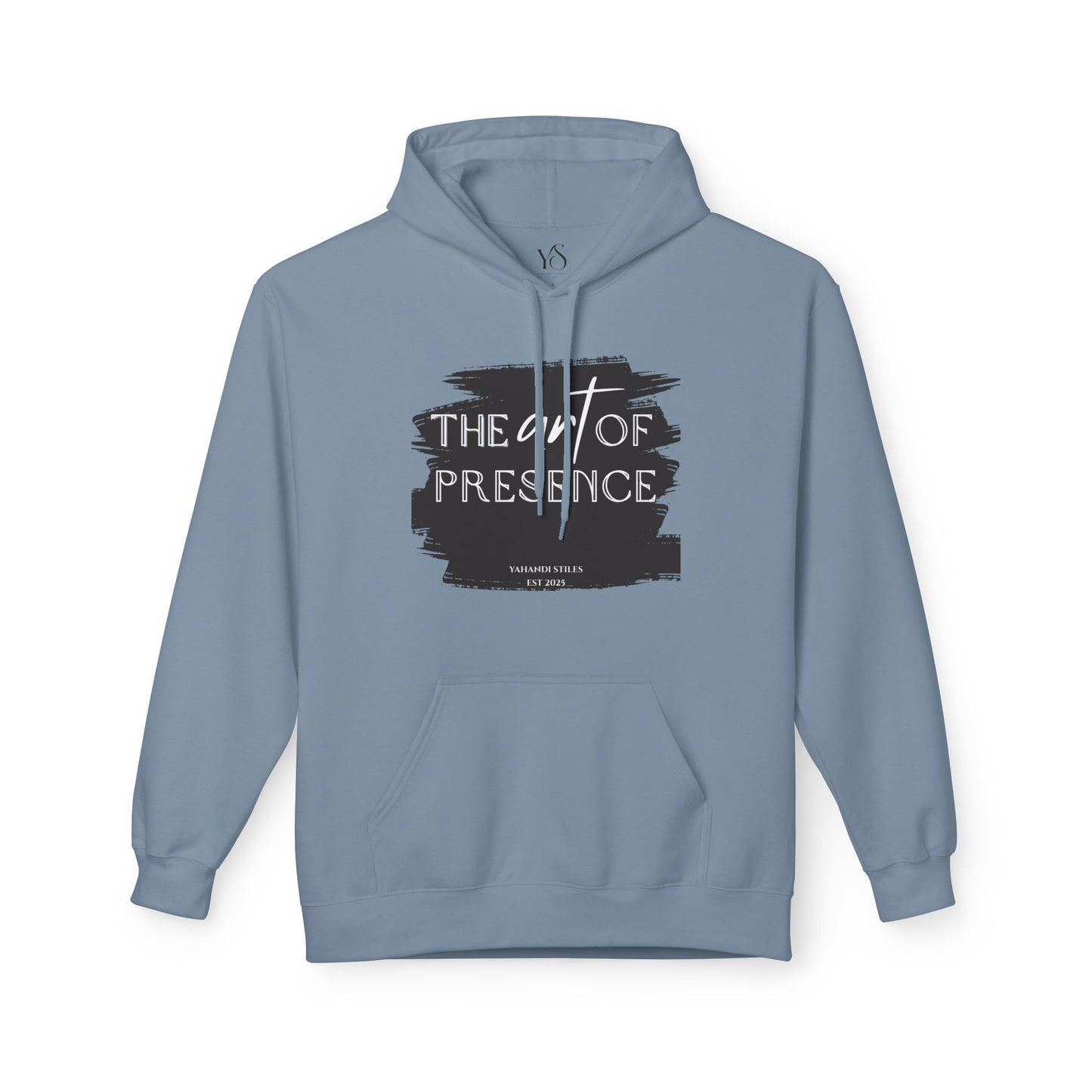 The Art of Presence Hoodie — Minimal Brushstroke Graphic Pullover