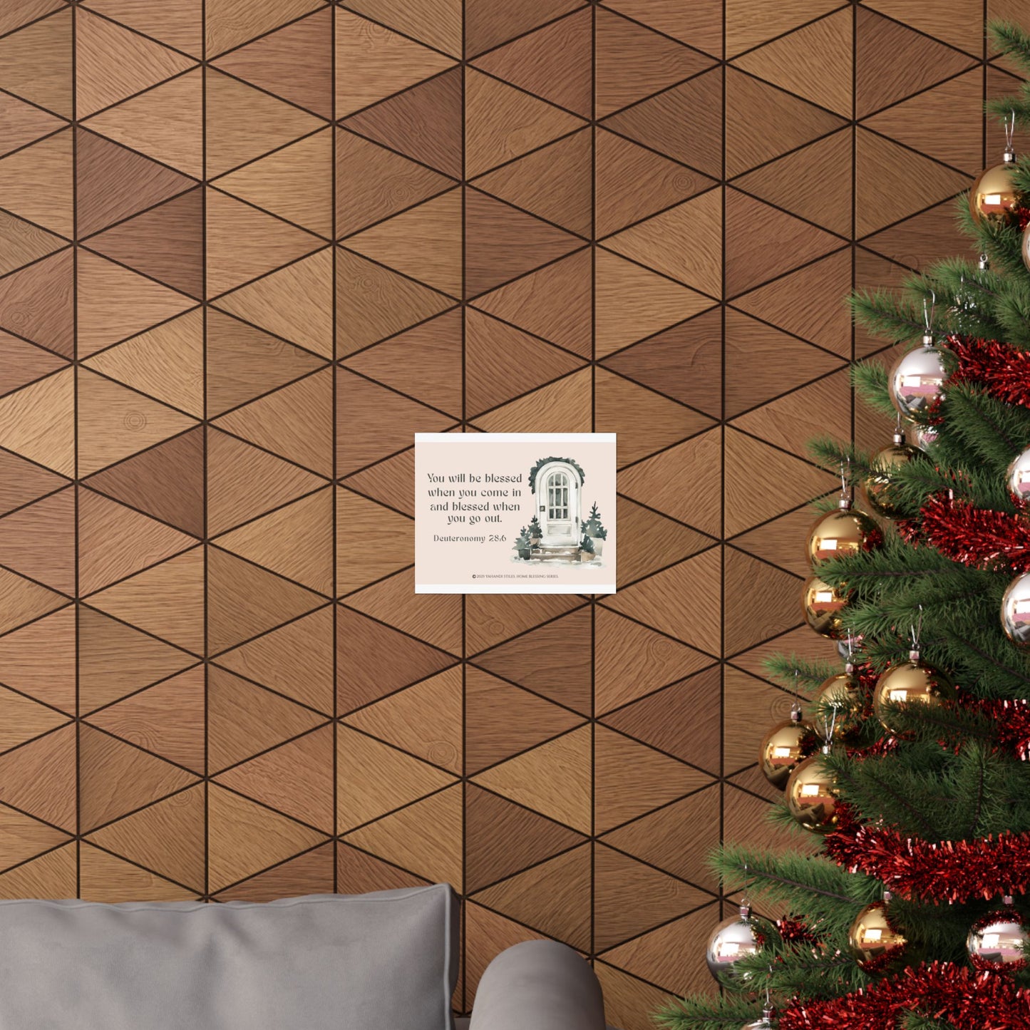 Blessed Home Doorway Matte Poster — Deuteronomy 28:6 Wall Art