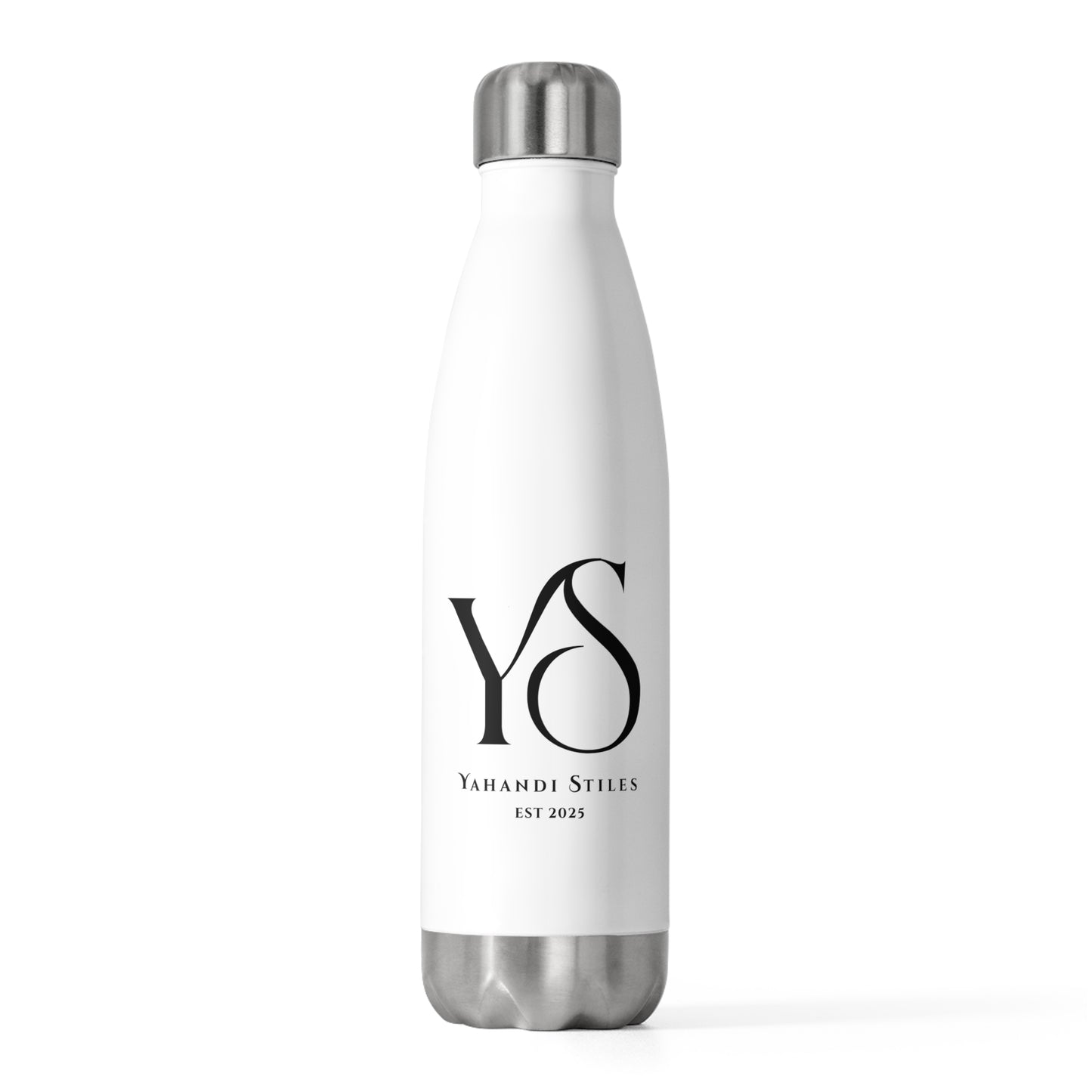 Insulated Water Bottle – Elegant 'YS' Monogram (Yahandi Stiles, Est. 2025) 20oz