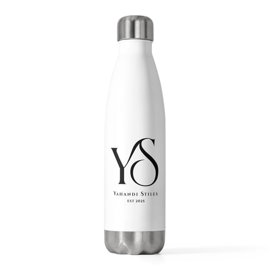 Insulated Water Bottle – Elegant 'YS' Monogram (Yahandi Stiles, Est. 2025) 20oz