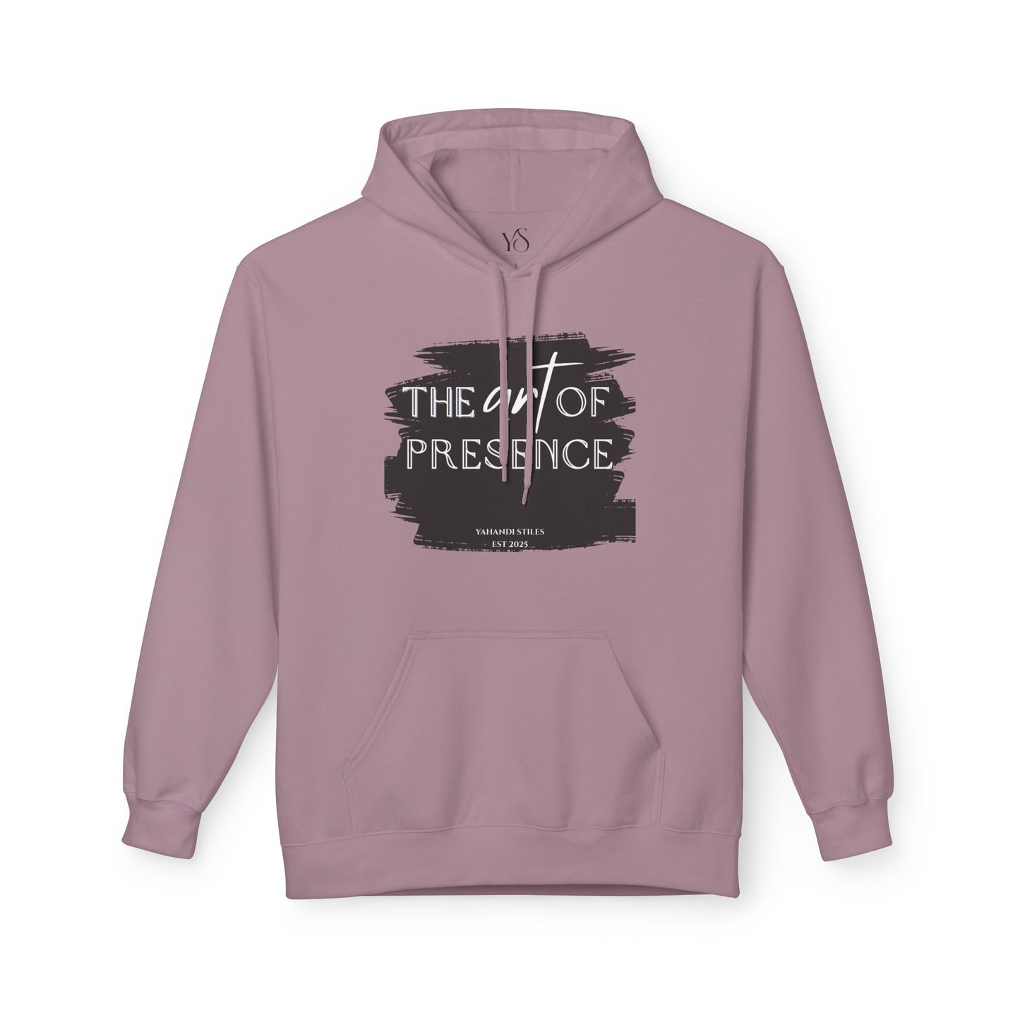 The Art of Presence Hoodie — Minimal Brushstroke Graphic Pullover