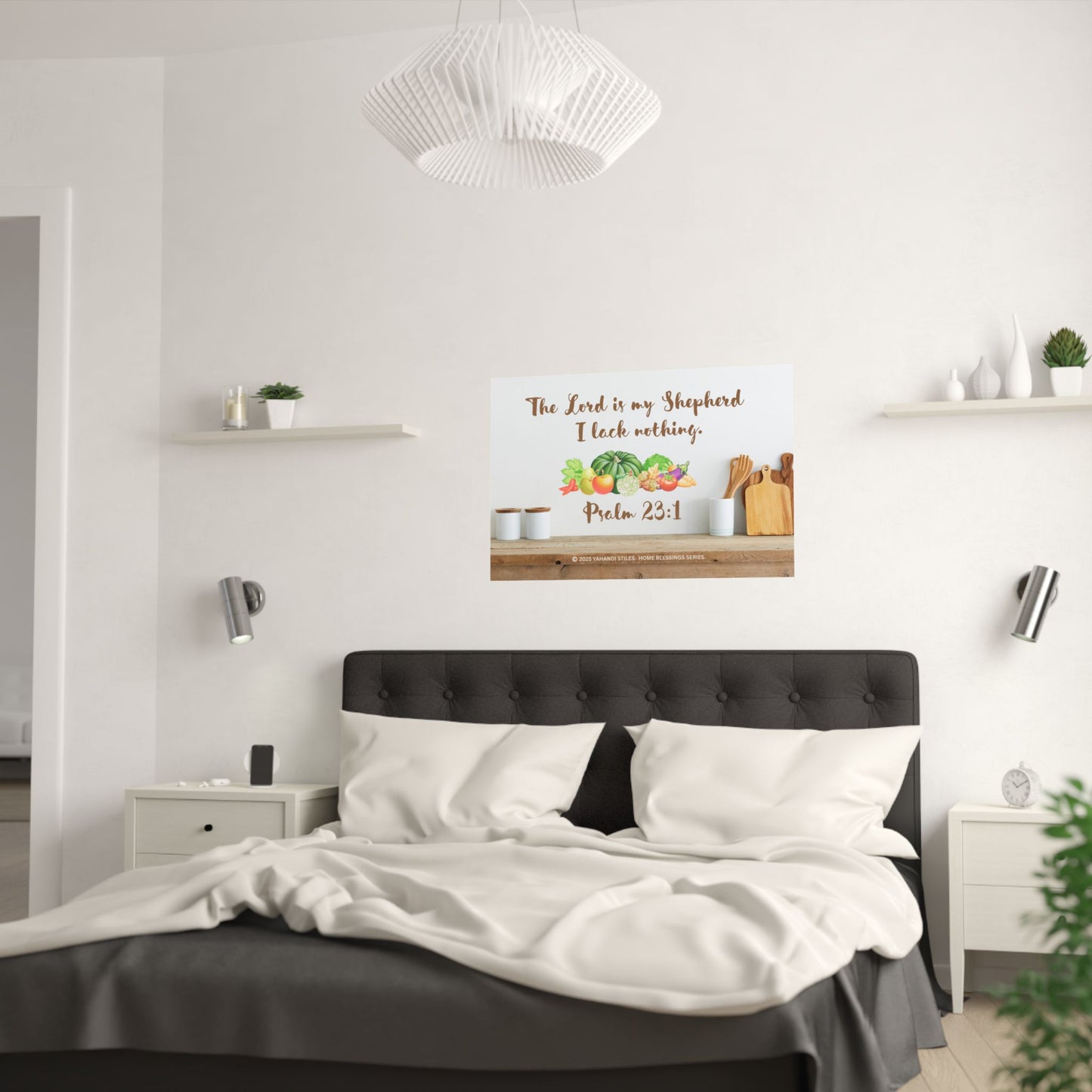 Satin Poster – "The Lord is my Shepherd" Psalm 23:1 Kitchen Wall Art