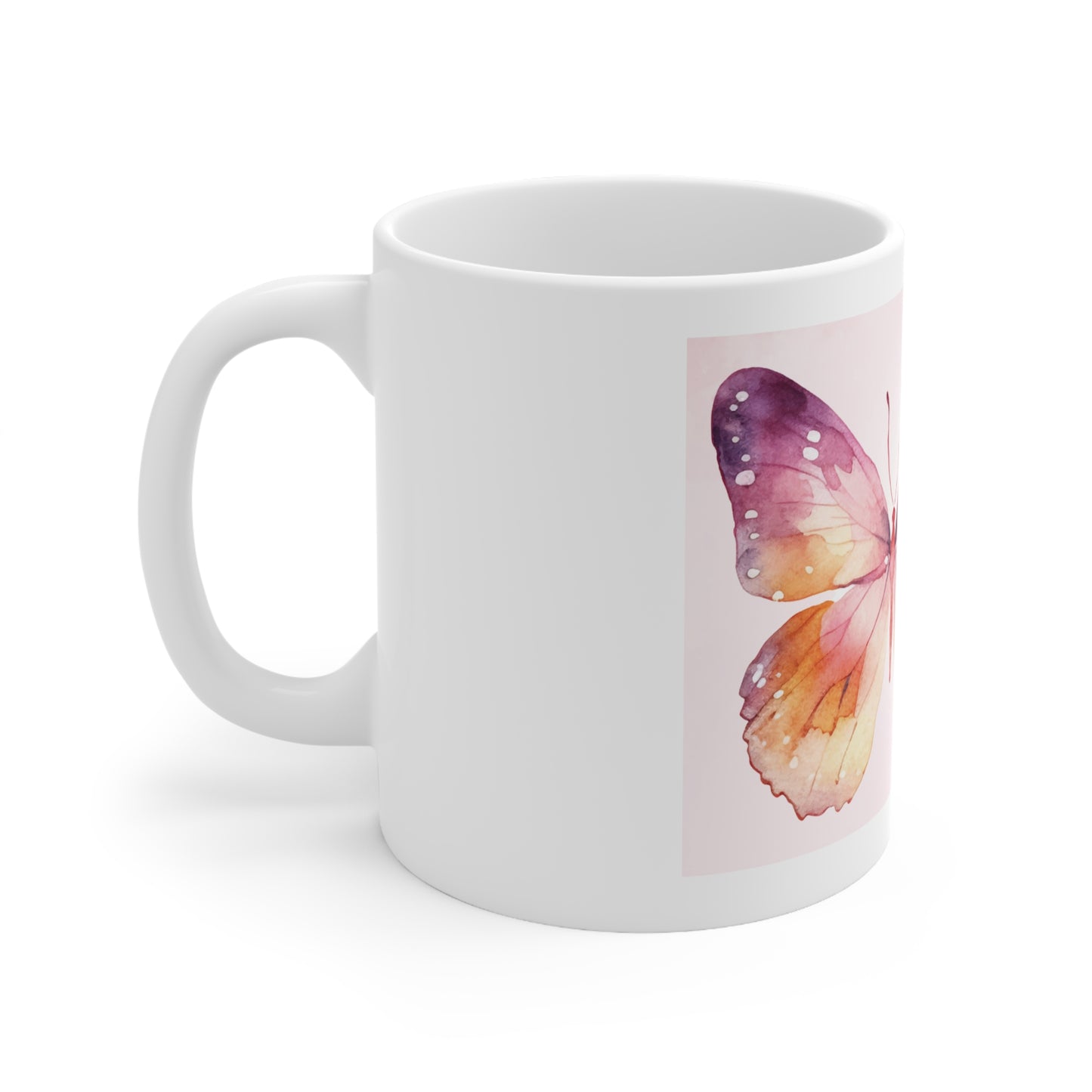 Butterfly Art Coffee Cups, Inspirational Mug, Gift for Her, Butterfly Lover, Nature Decor, 11oz 15oz