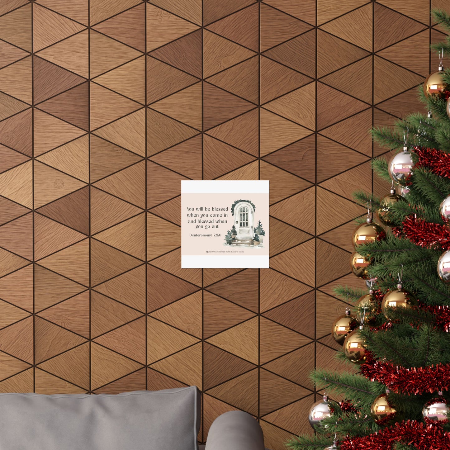 Blessed Home Doorway Matte Poster — Deuteronomy 28:6 Wall Art