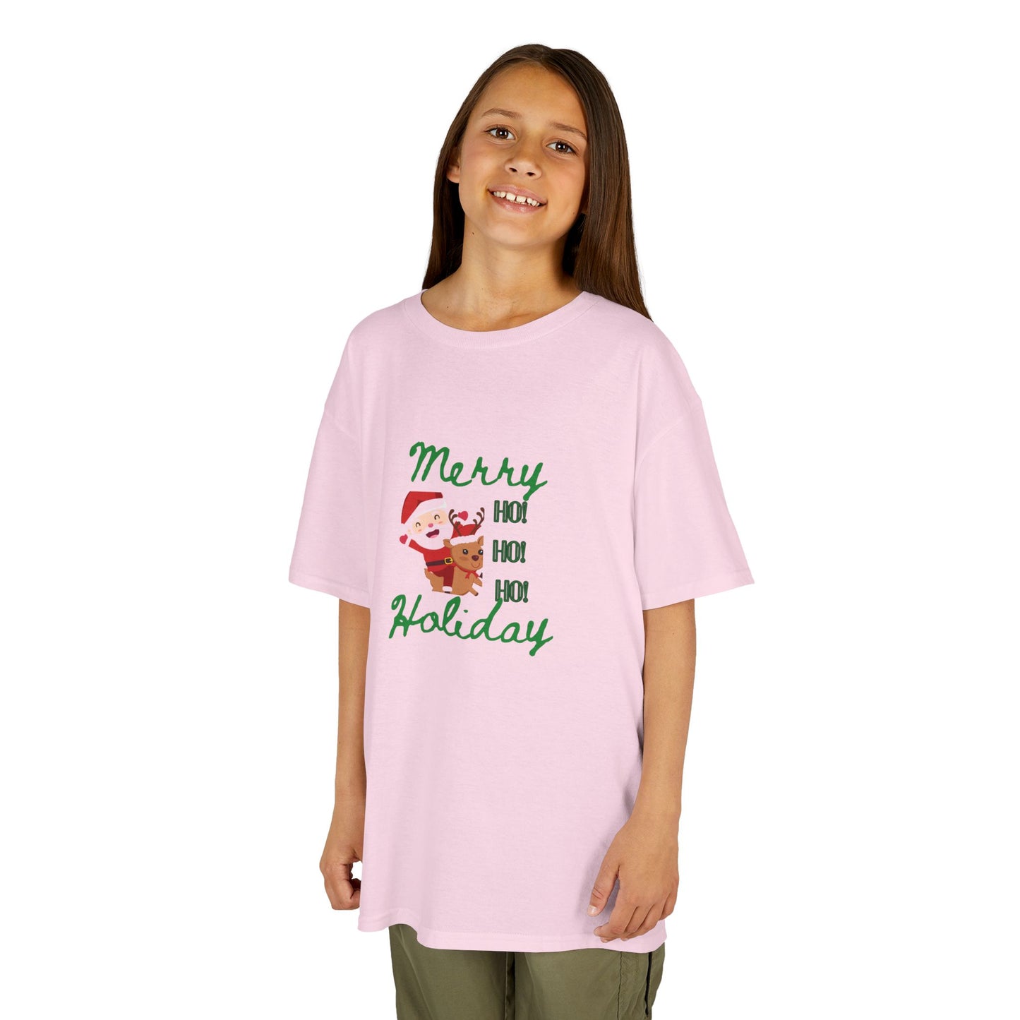 Kids Tee — 'Merry Holiday' Santa "Ho! Ho! Ho!" Christmas Shirt