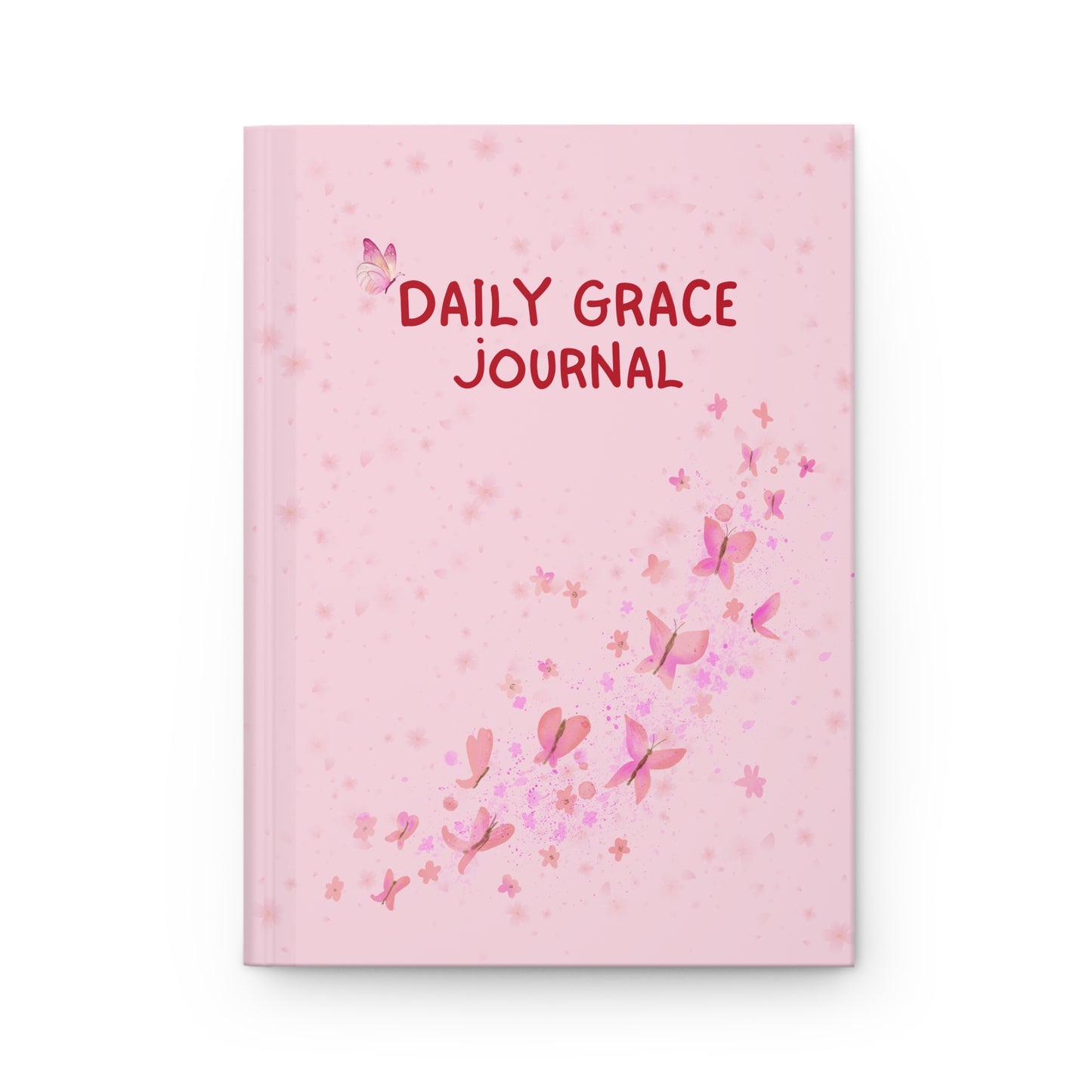 Daily Grace Journal — Pink Hardcover Guided Gratitude Notebook