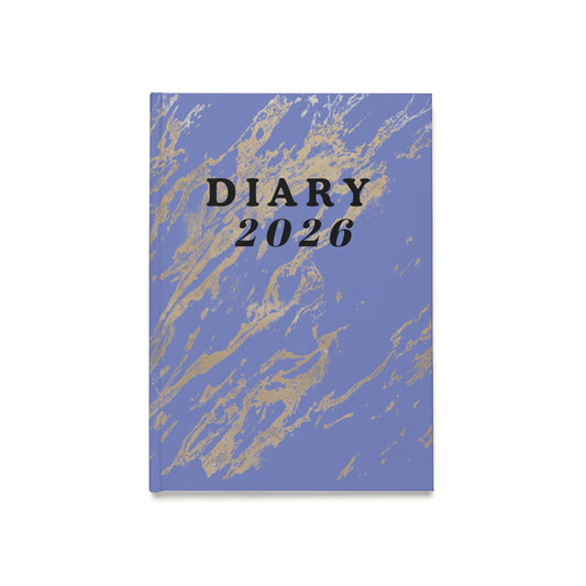 2026 Diary Hardcover Journal — Lavender Marble A5 Planner