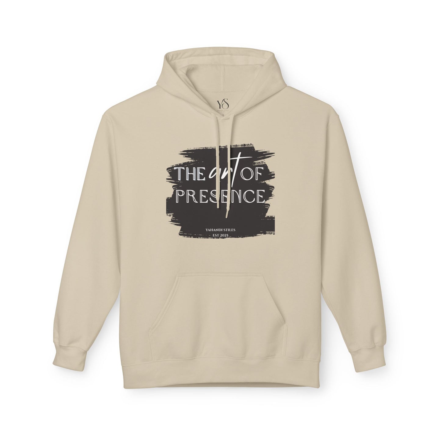 The Art of Presence Hoodie — Minimal Brushstroke Graphic Pullover